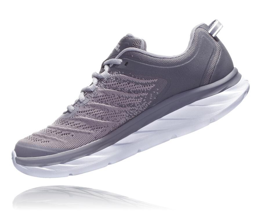 Hoka One One Womens Running Shoes - Akasa - Grey - GJIC82915